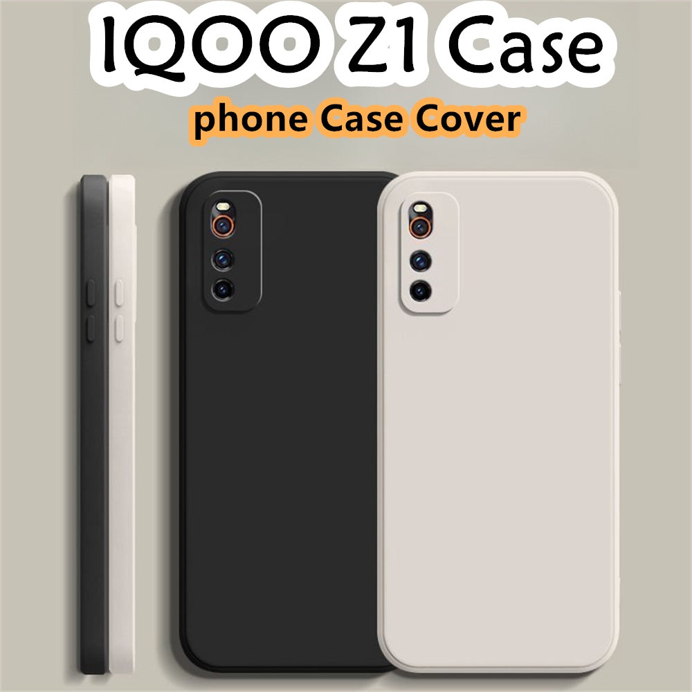 For IQOO Z1 Cover Drop and wear resistant Silicone Full Case Classic Simple Solid Color Phone Case Cover