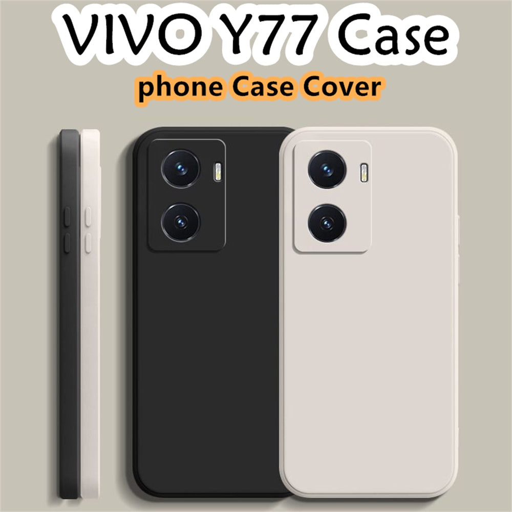 For VIVO Y77 Cover Drop and wear resistant Silicone Full Case Classic Simple Solid Color Phone Case Cover