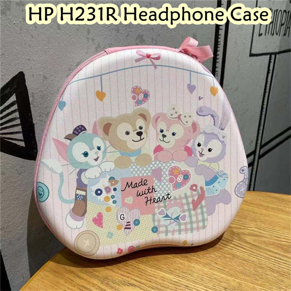 For HP H231R Headphone Case Cartoon Creative Patterns Headset Earpads Storage Bag Casing Box