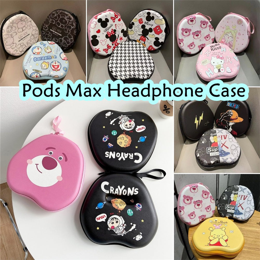 For Pods Max Headphone Case Cartoon Creative Patterns Headset Earpads Storage Bag Casing Box