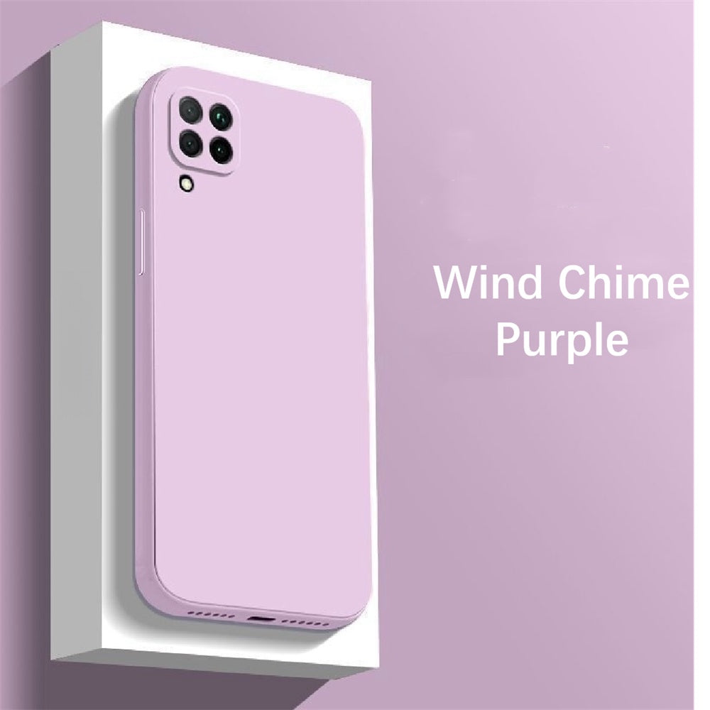For Huawei P40 Lite 4G Cover Drop and wear resistant Silicone Full Case Classic Simple Solid Color Phone Case Cover