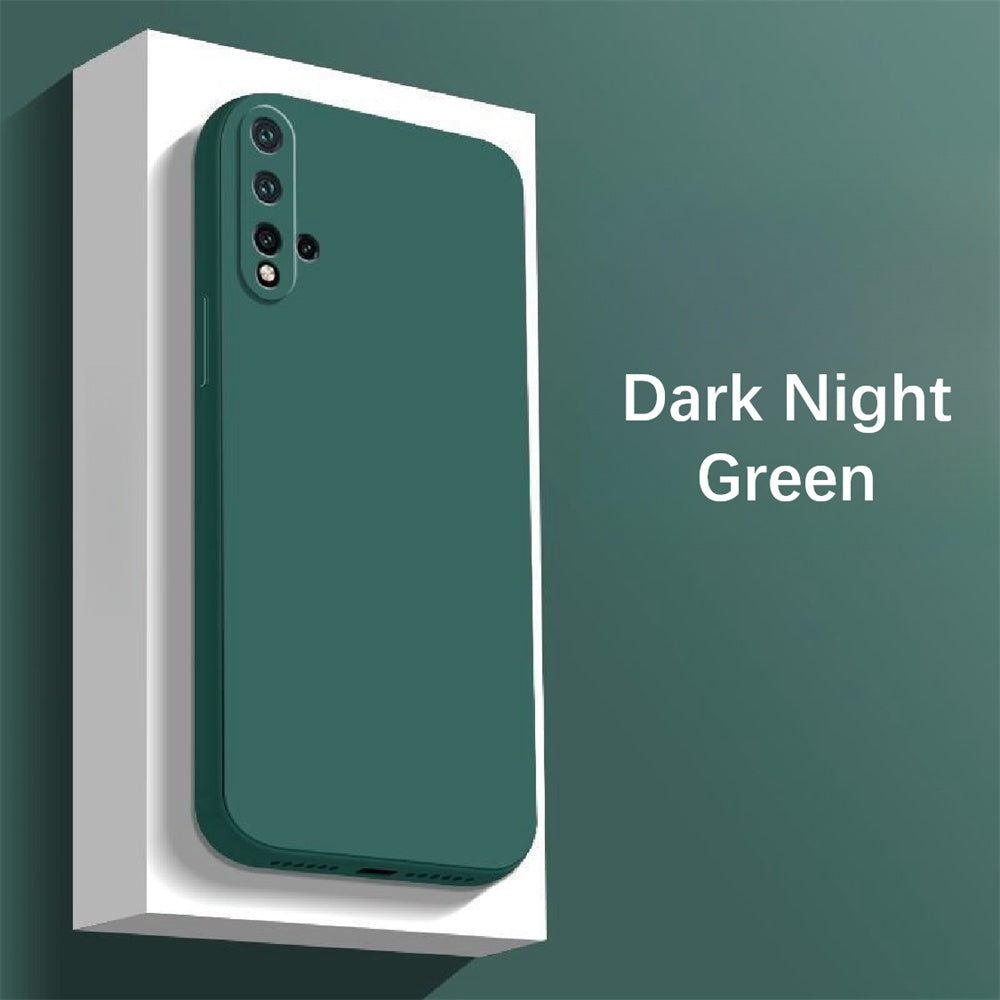 For Huawei Nova 5 Pro Cover Drop and wear resistant Silicone Full Case Classic Simple Solid Color Phone Case Cover