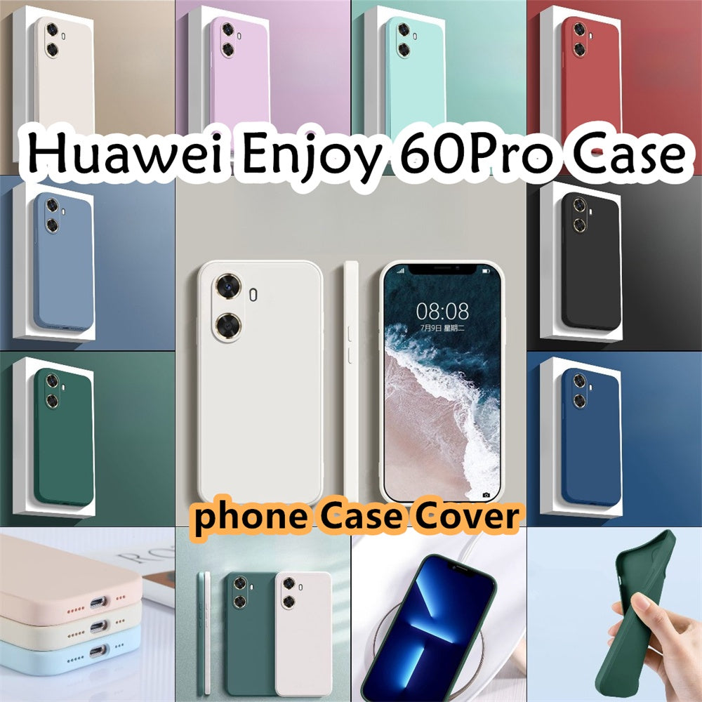 For Huawei Enjoy 60 Pro Cover Drop and wear resistant Silicone Full Case Classic Simple Solid Color Phone Case Cover
