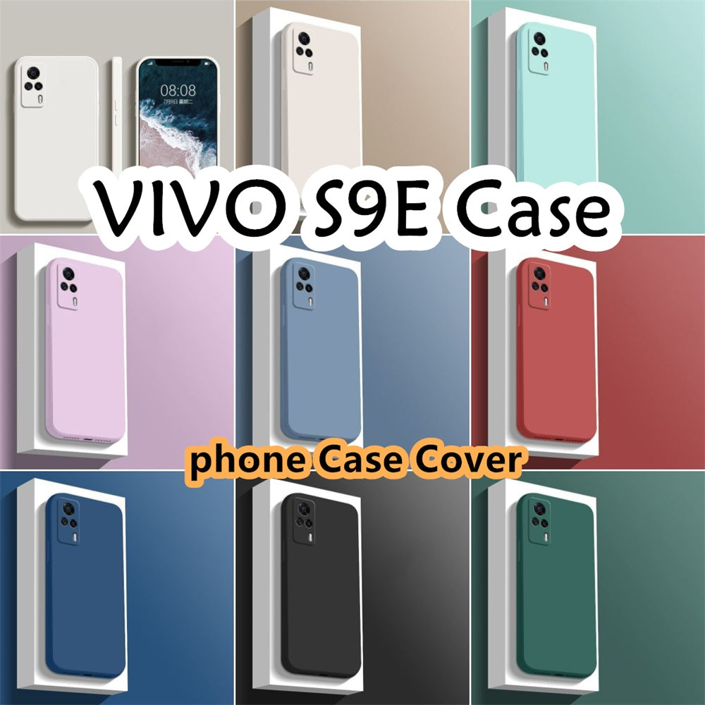 For VIVO S9E Cover Drop and wear resistant Silicone Full Case Classic Simple Solid Color Phone Case Cover