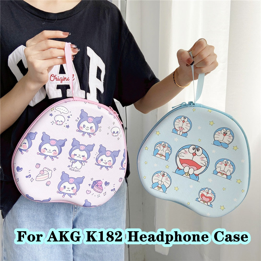 For AKG K182 Headphone Case Cartoon Creative Patterns Headset Earpads Storage Bag Casing Box