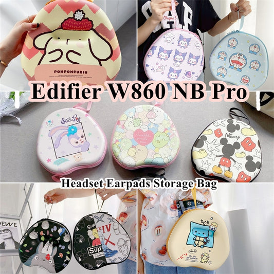 For Edifier W860 NB Pro Headphone Case Cartoon Creative Patterns Headset Earpads Storage Bag Casing Box