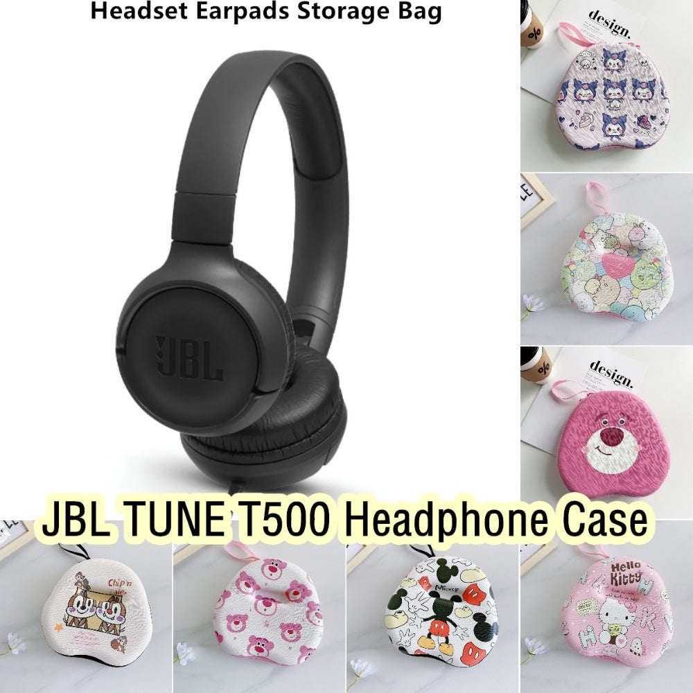 For JBL TUNE T500 Headphone Case Cartoon Creative Patterns Headset Earpads Storage Bag Casing Box