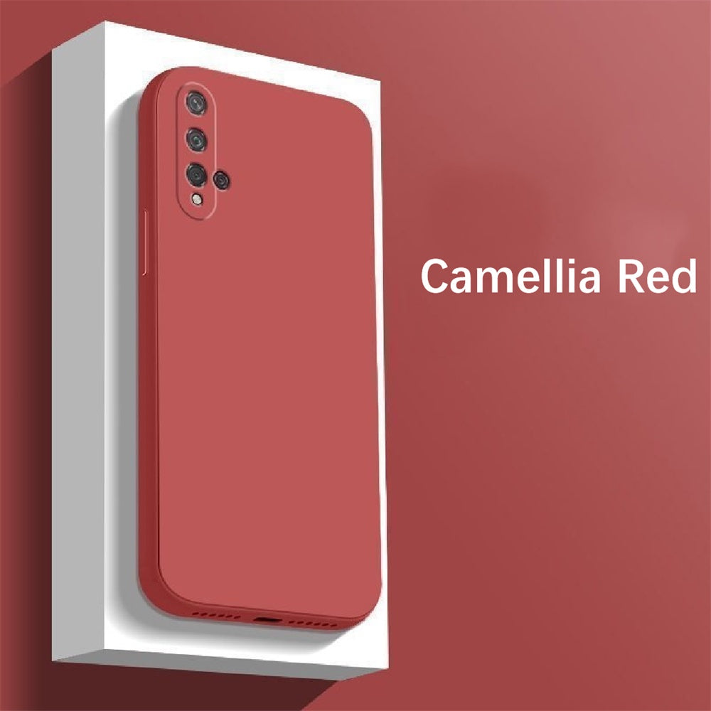 For Honor 20 Cover Drop and wear resistant Silicone Full Case Classic Simple Solid Color Phone Case Cover