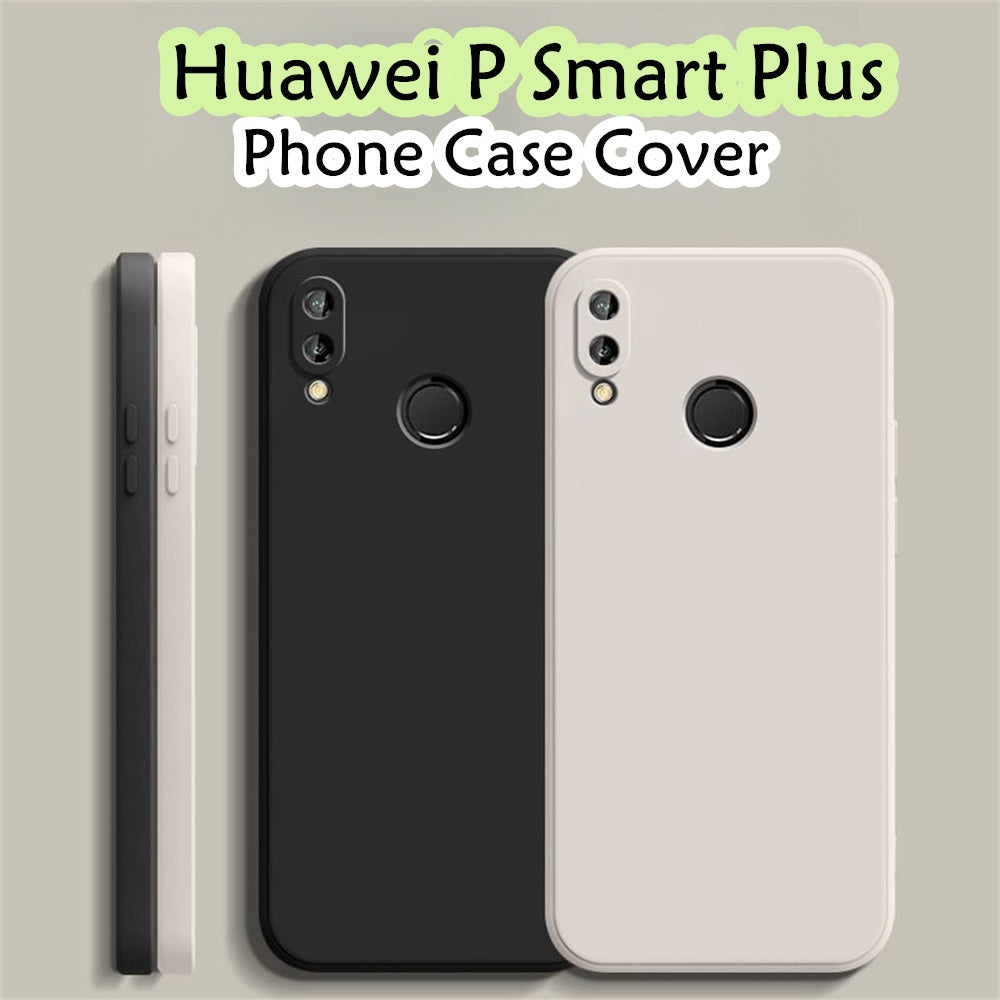 For Huawei P Smart Plus Cover Drop and wear resistant Silicone Full Case Classic Simple Solid Color Phone Case Cover