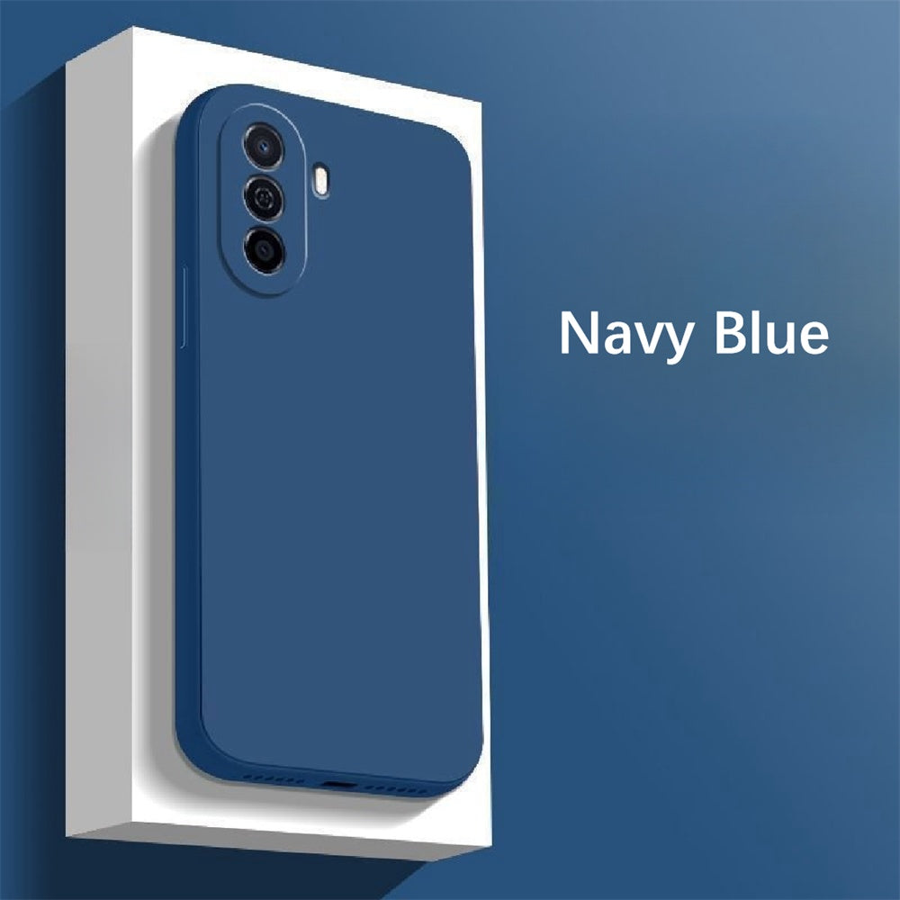 For Huawei Nova Y70 Cover Drop and wear resistant Silicone Full Case Classic Simple Solid Color Phone Case Cover