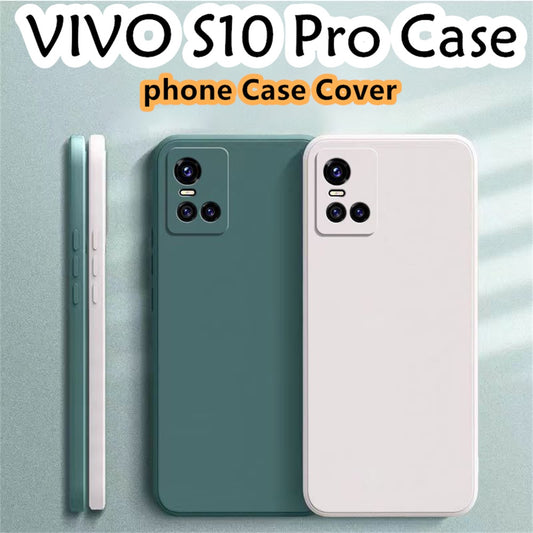 For VIVO S10 Pro Cover Drop and wear resistant Silicone Full Case Classic Simple Solid Color Phone Case Cover