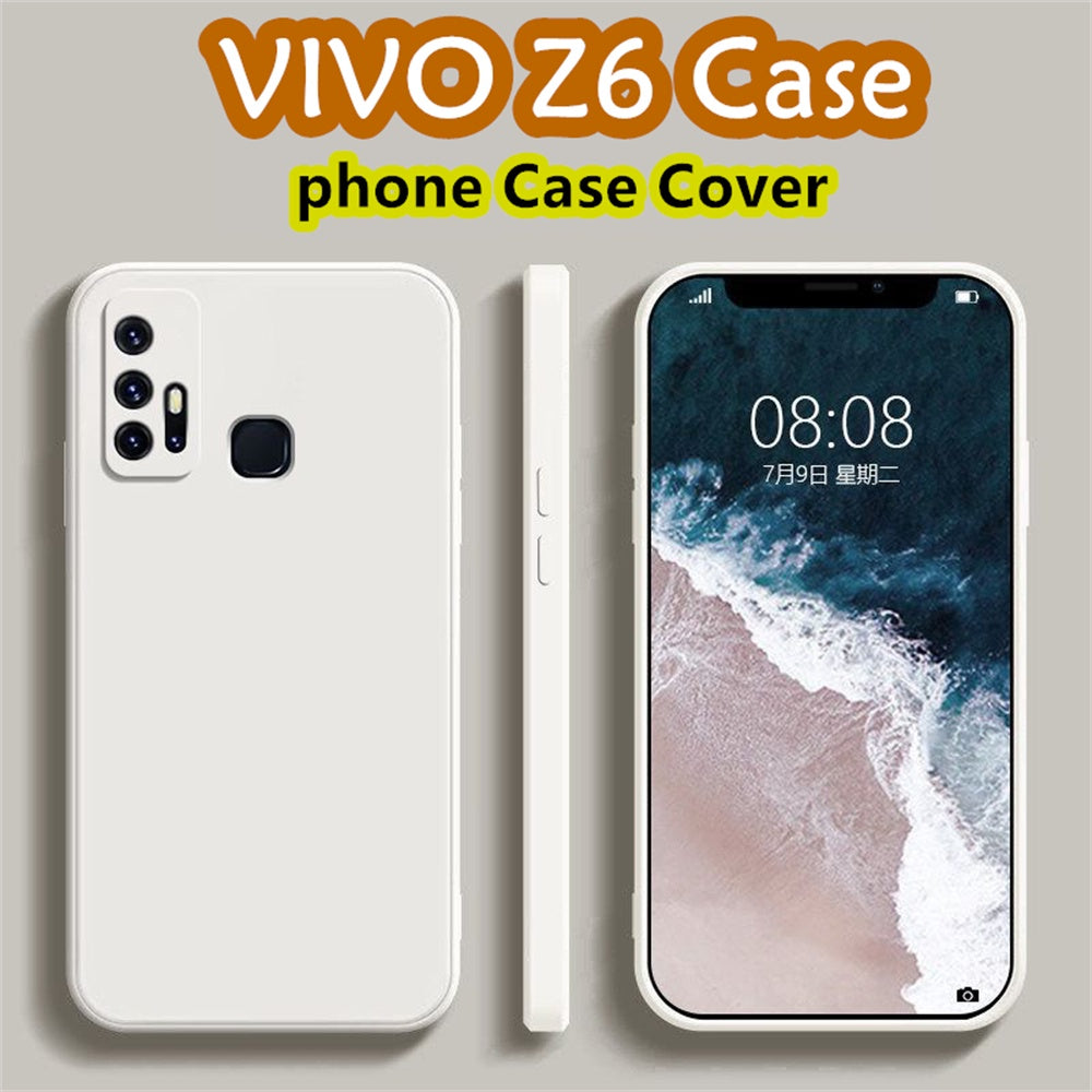 For VIVO Z6 Cover Drop and wear resistant Silicone Full Case Classic Simple Solid Color Phone Case Cover