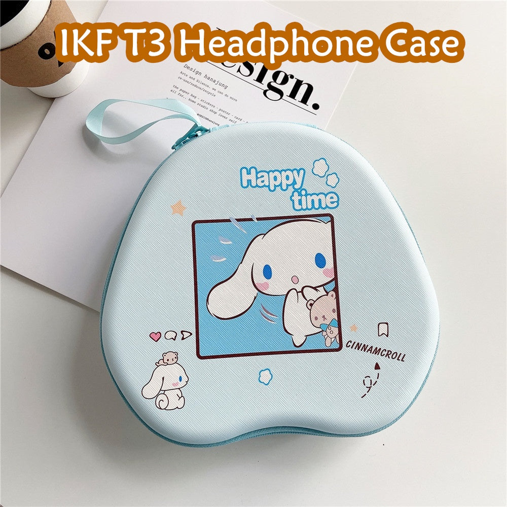 For IKF T3 Headphone Case Cartoon Creative Patterns Headset Earpads Storage Bag Casing Box