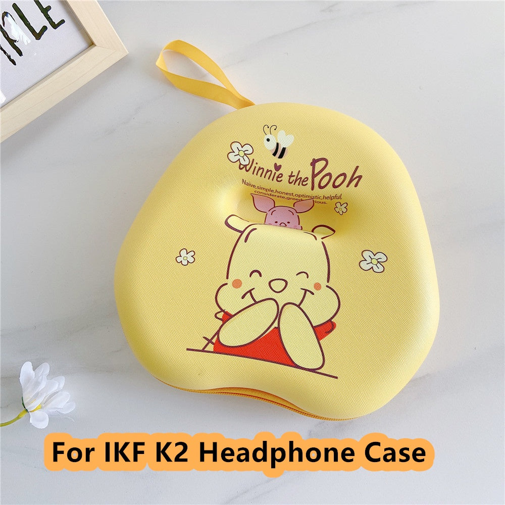 For IKF K2 Headphone Case Cartoon Creative Patterns Headset Earpads Storage Bag Casing Box