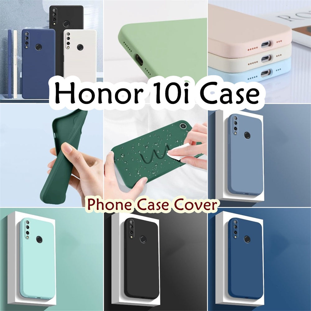 For Honor 10i Cover Drop and wear resistant Silicone Full Case Classic Simple Solid Color Phone Case Cover