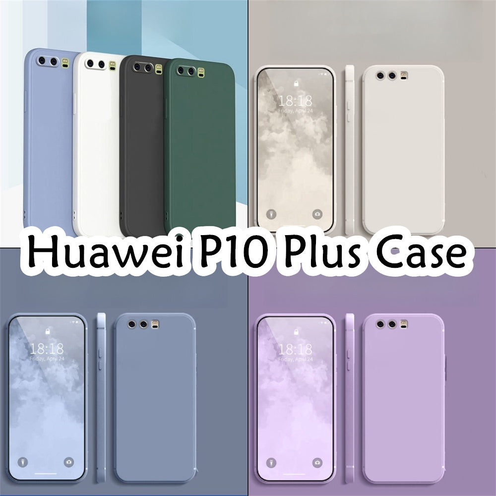 For Huawei P10 Plus Cover Drop and wear resistant Silicone Full Case Classic Simple Solid Color Phone Case Cover