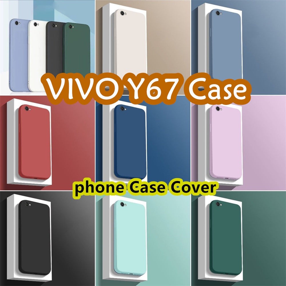 For VIVO Y67 Cover Drop and wear resistant Silicone Full Case Classic Simple Solid Color Phone Case Cover