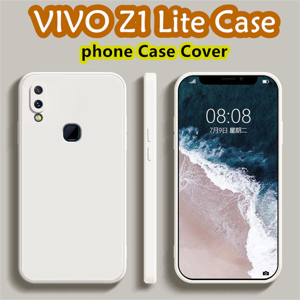 For VIVO Z1 Lite Cover Drop and wear resistant Silicone Full Case Classic Simple Solid Color Phone Case Cover