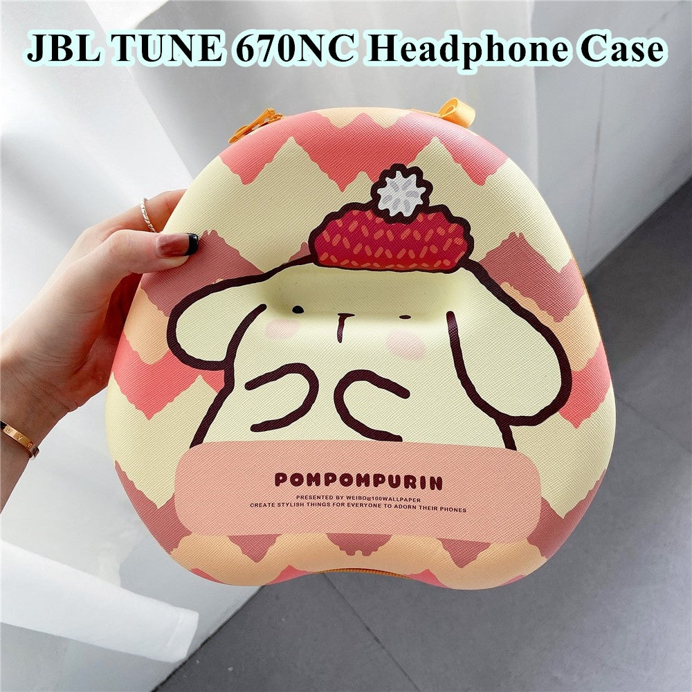For JBL TUNE 670NC Headphone Case Cartoon Creative Patterns Headset Earpads Storage Bag Casing Box