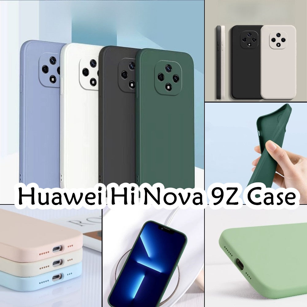 For Huawei Hi Nova 9Z Cover Drop and wear resistant Silicone Full Case Classic Simple Solid Color Phone Case Cover