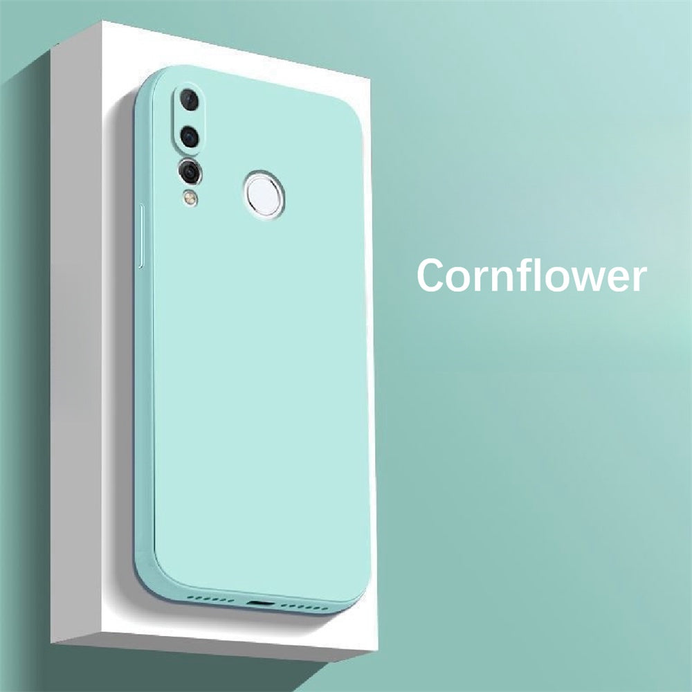 For Huawei Y7P 2020 Cover Drop and wear resistant Silicone Full Case Classic Simple Solid Color Phone Case Cover