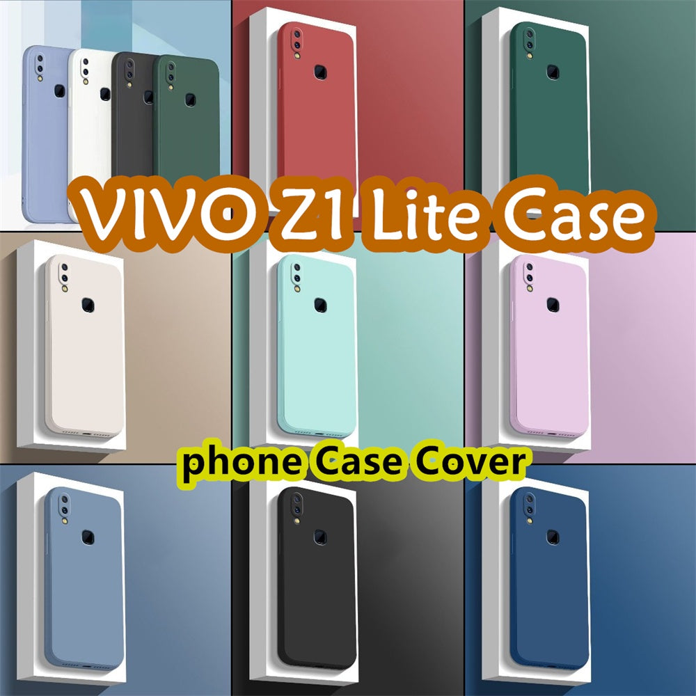 For VIVO Z1 Lite Cover Drop and wear resistant Silicone Full Case Classic Simple Solid Color Phone Case Cover