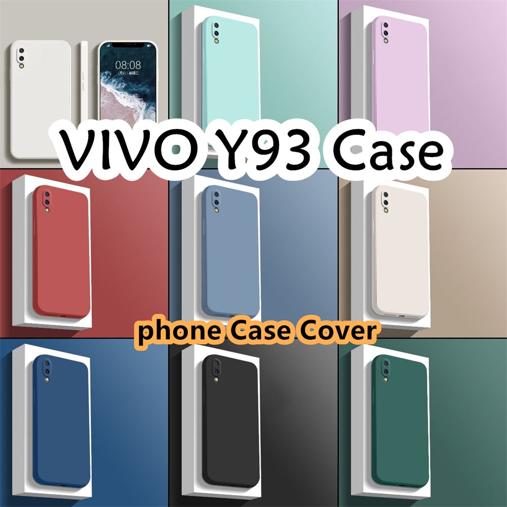 For VIVO Y93 Cover Drop and wear resistant Silicone Full Case Classic Simple Solid Color Phone Case Cover
