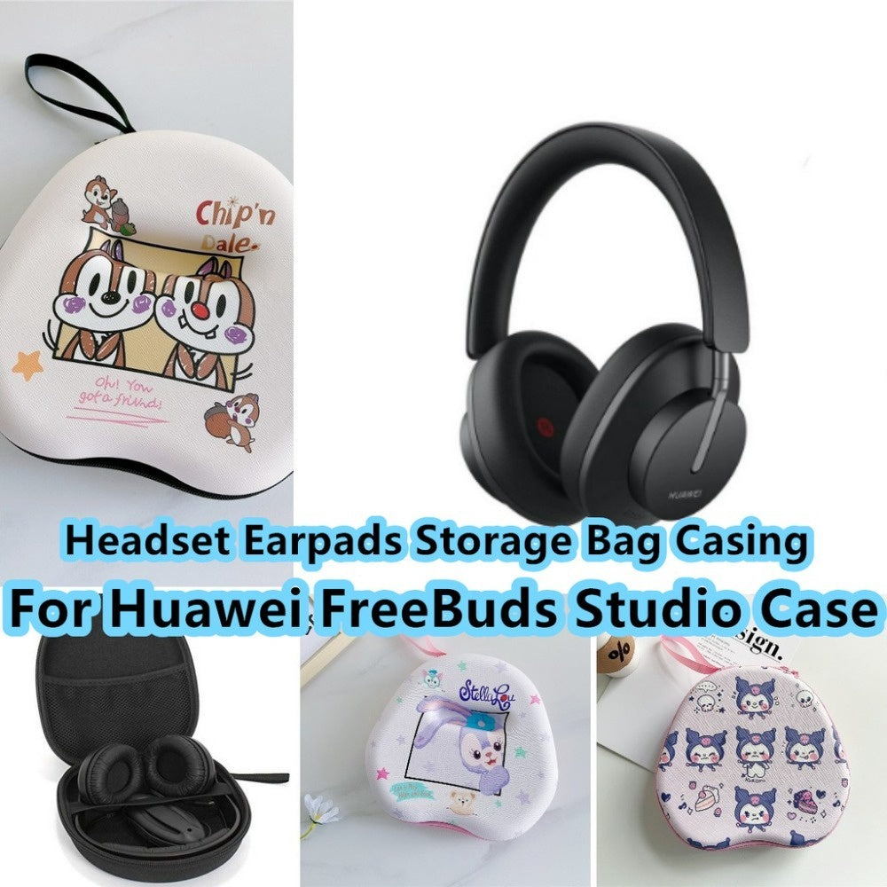 For Huawei FreeBuds Studio Headphone Case Cartoon Creative Patterns Headset Earpads Storage Bag Casing Box