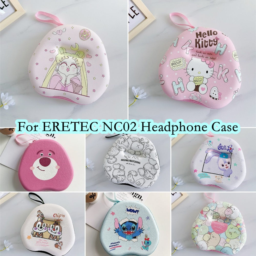 For ERETEC NC02 Headphone Case Cartoon Creative Patterns Headset Earpads Storage Bag Casing Box