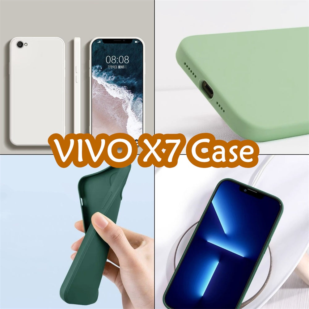 For VIVO X7 Cover Drop and wear resistant Silicone Full Case Classic Simple Solid Color Phone Case Cover
