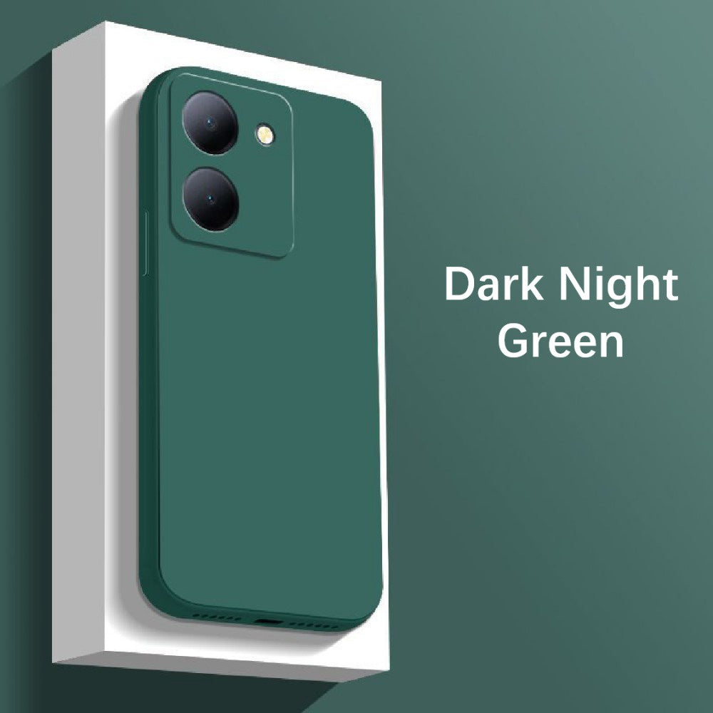 For VIVO Y78 5G Cover Drop and wear resistant Silicone Full Case Classic Simple Solid Color Phone Case Cover