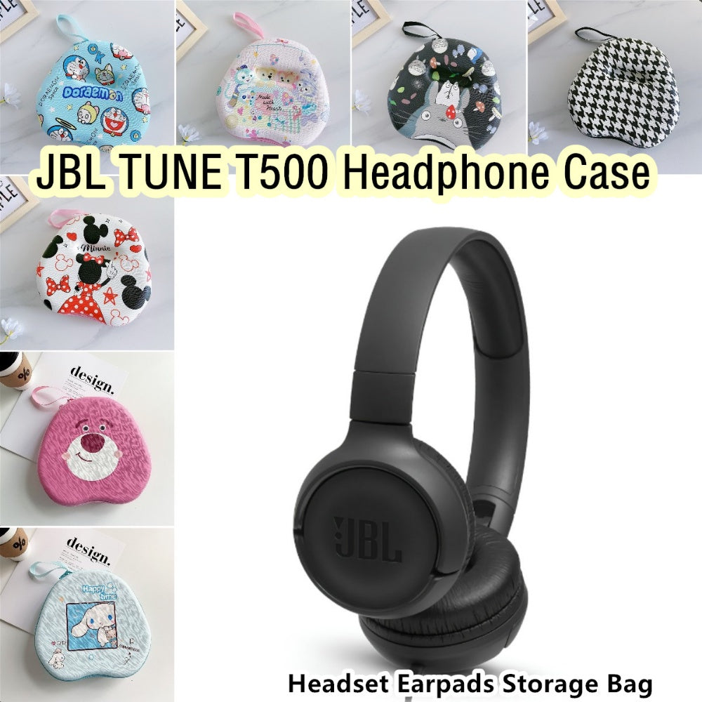 For JBL TUNE T500 Headphone Case Cartoon Creative Patterns Headset Earpads Storage Bag Casing Box