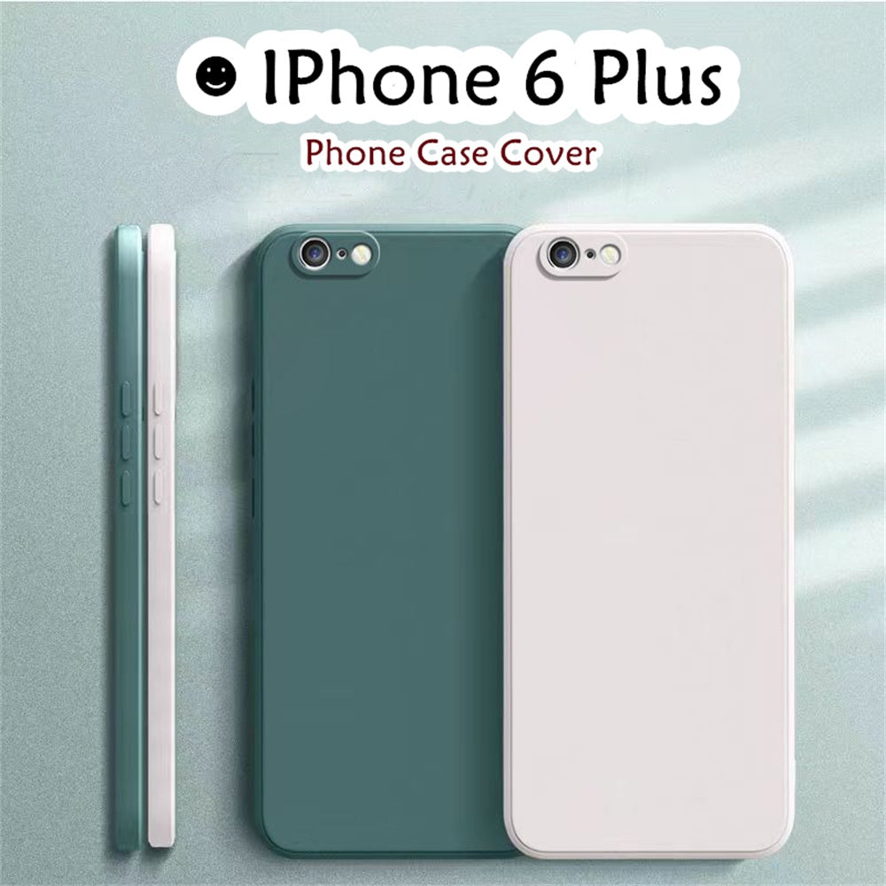 For IPhone 6 Plus Cover Drop and wear resistant Silicone Full Case Classic Simple Solid Color Phone Case Cover
