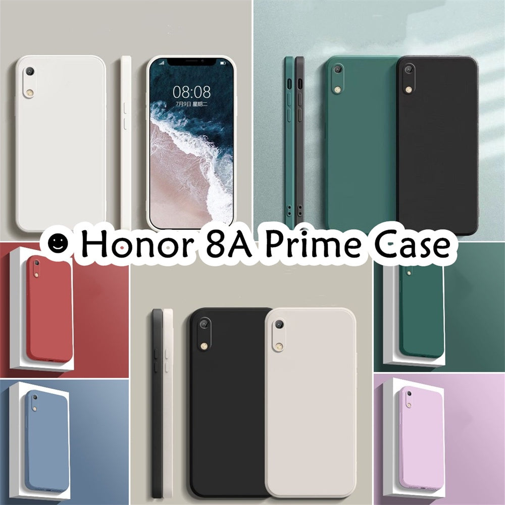 For Honor 8A Prime Cover Drop and wear resistant Silicone Full Case Classic Simple Solid Color Phone Case Cover
