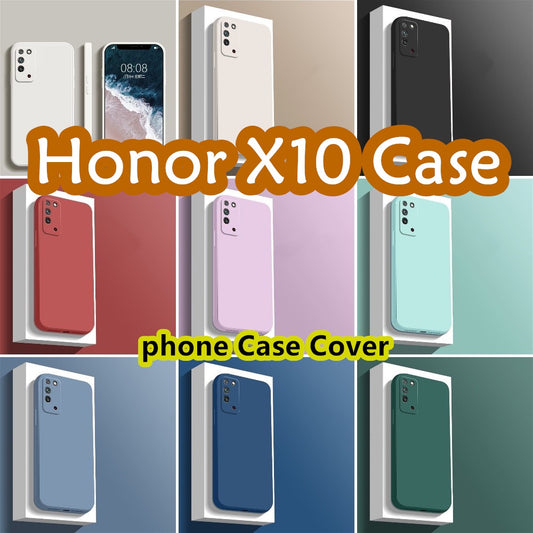 For Honor X10 Cover Drop and wear resistant Silicone Full Case Classic Simple Solid Color Phone Case Cover
