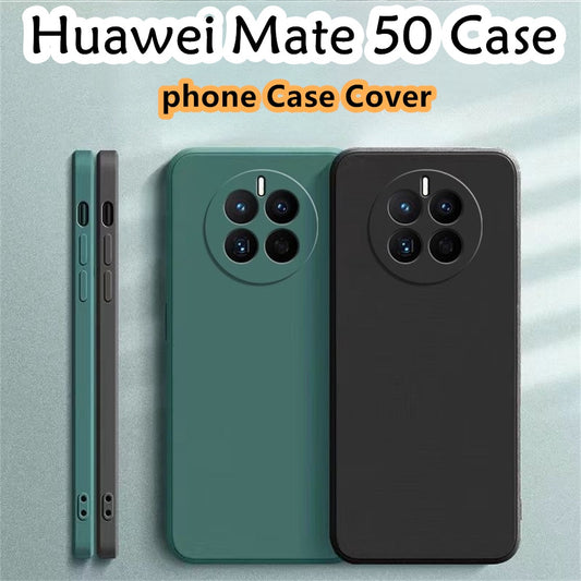 For Huawei Mate 50 Cover Drop and wear resistant Silicone Full Case Classic Simple Solid Color Phone Case Cover