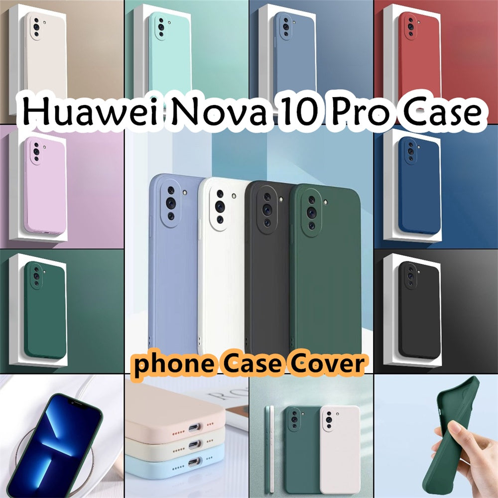 For Huawei Nova 10 Pro Cover Drop and wear resistant Silicone Full Case Classic Simple Solid Color Phone Case Cover