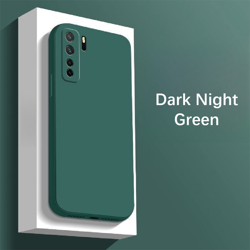 For Huawei Nova 7 SE Cover Drop and wear resistant Silicone Full Case Classic Simple Solid Color Phone Case Cover