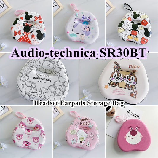 For Audio-technica SR30BT Headphone Case Cartoon Creative Patterns Headset Earpads Storage Bag Casing Box