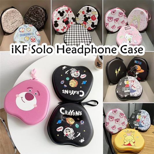 For iKF Solo Headphone Case Cartoon Creative Patterns Headset Earpads Storage Bag Casing Box