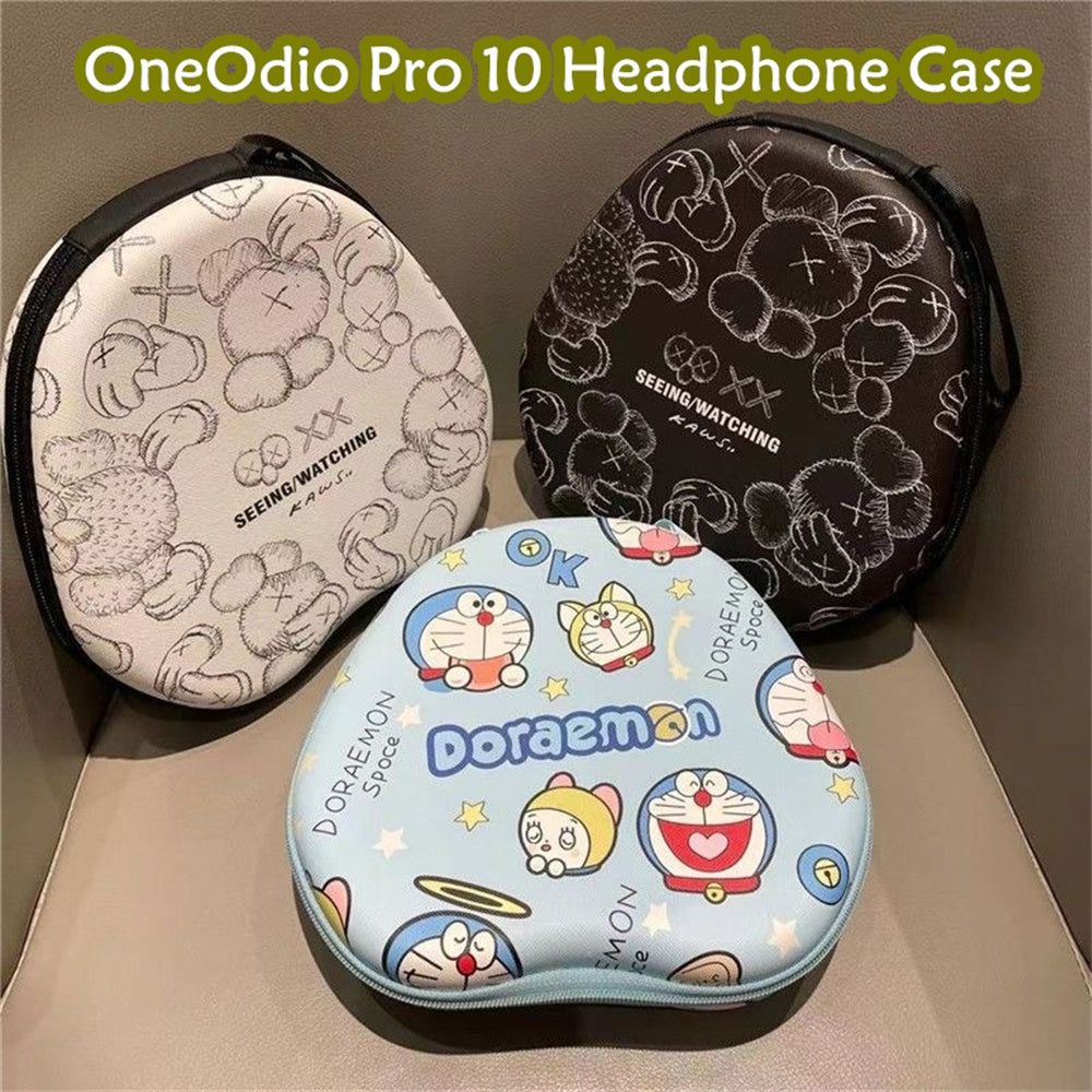 For OneOdio Pro 10 Headphone Case Cartoon Creative Patterns Headset Earpads Storage Bag Casing Box