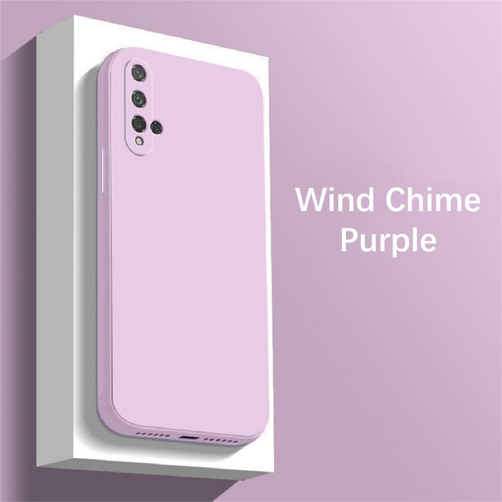 For Honor 20 Cover Drop and wear resistant Silicone Full Case Classic Simple Solid Color Phone Case Cover
