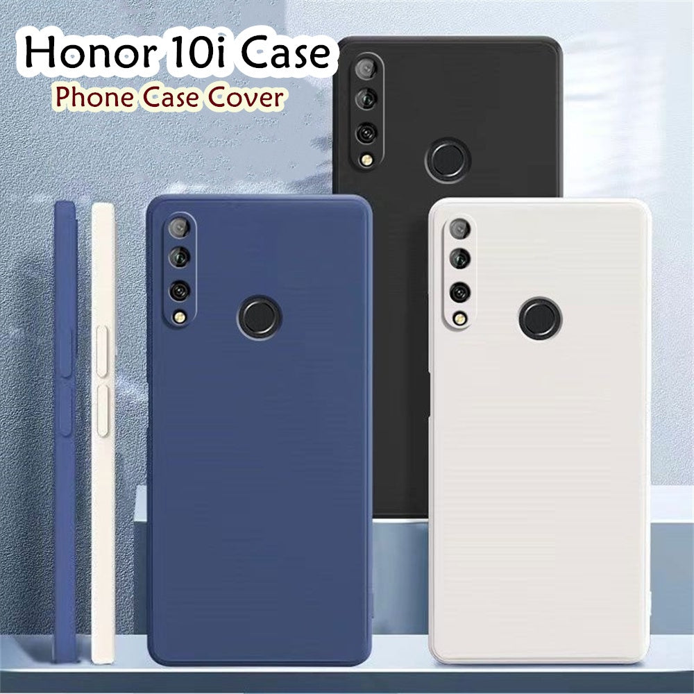 For Honor 10i Cover Drop and wear resistant Silicone Full Case Classic Simple Solid Color Phone Case Cover