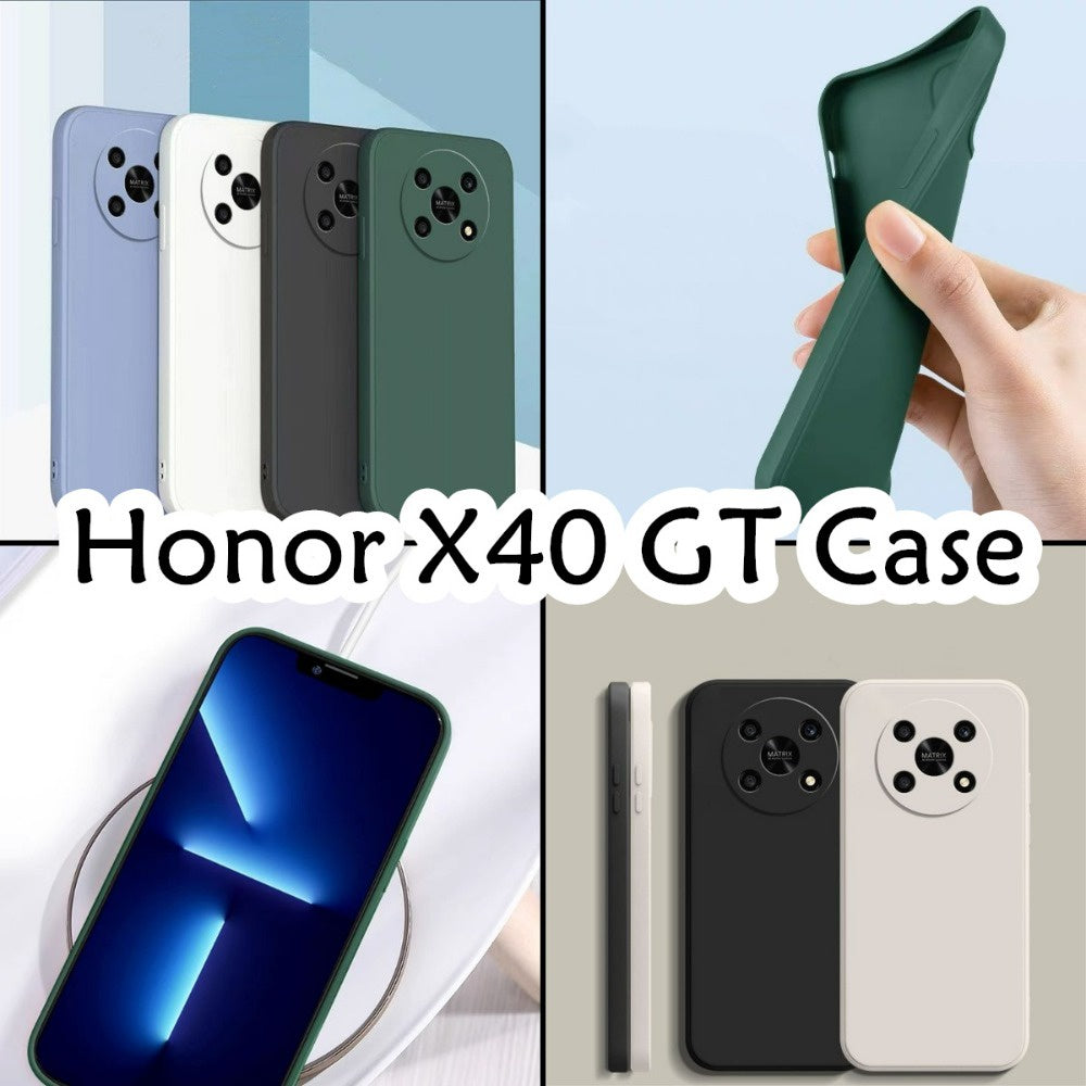 For Honor X40 GT Cover Drop and wear resistant Silicone Full Case Classic Simple Solid Color Phone Case Cover