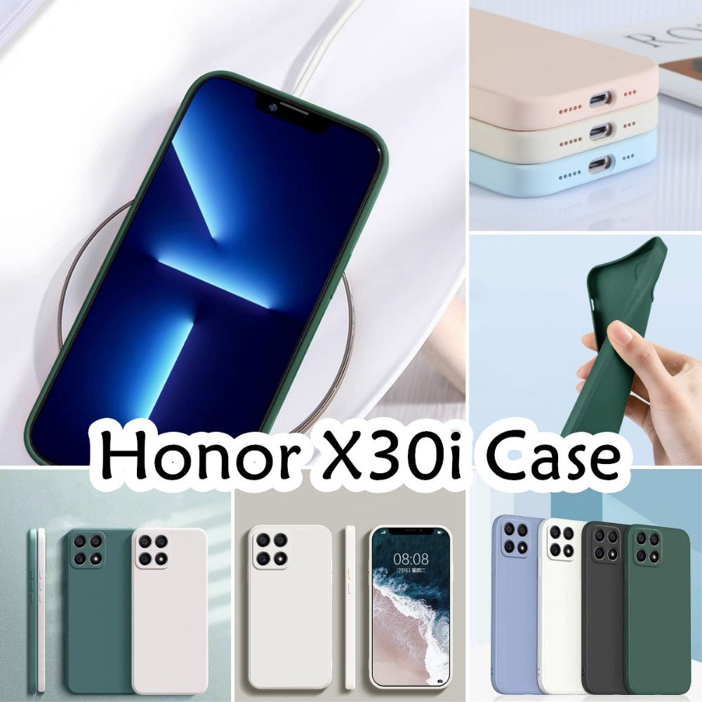 For Honor X30i Cover Drop and wear resistant Silicone Full Case Classic Simple Solid Color Phone Case Cover