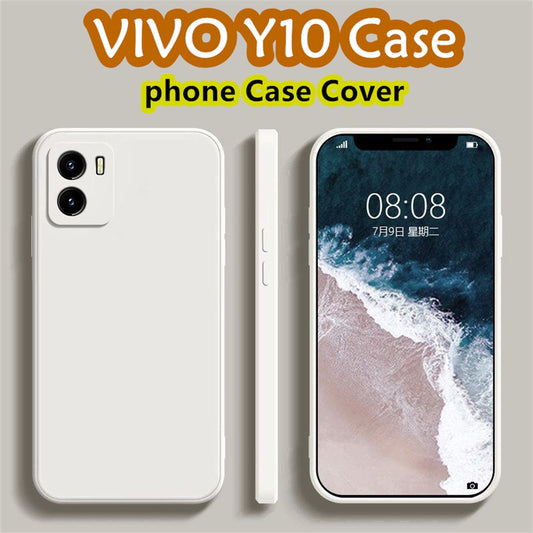 For VIVO Y10 Cover Drop and wear resistant Silicone Full Case Classic Simple Solid Color Phone Case Cover