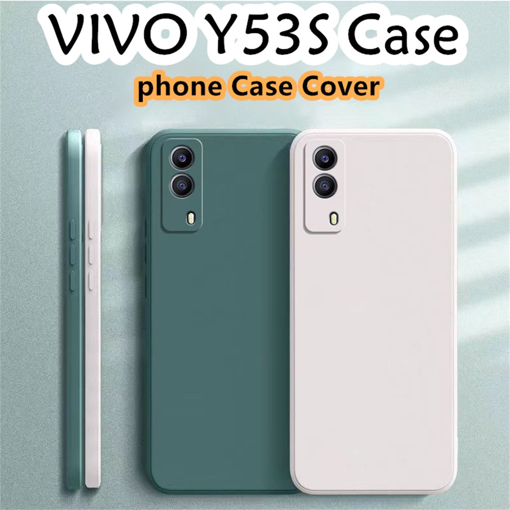 For VIVO Y53S Cover Drop and wear resistant Silicone Full Case Classic Simple Solid Color Phone Case Cover