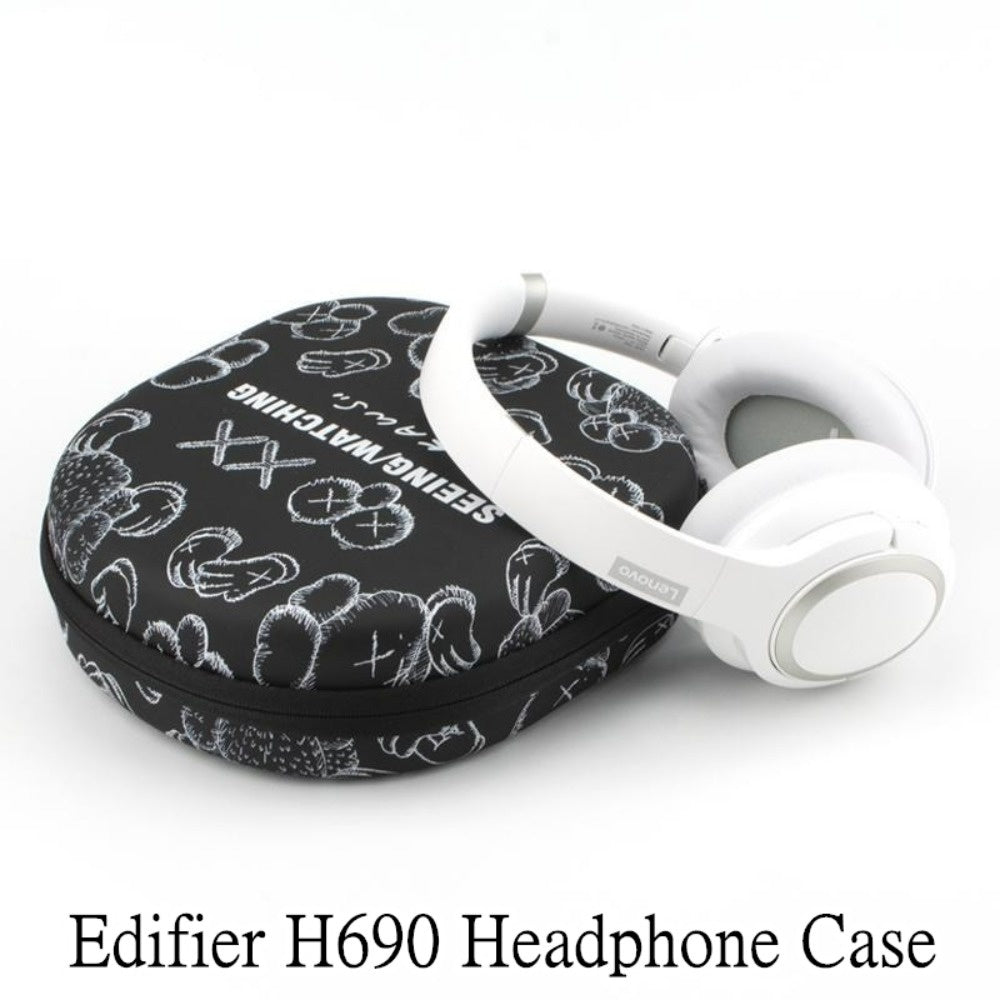 For Edifier H690 Headphone Case Cartoon Creative Patterns Headset Earpads Storage Bag Casing Box
