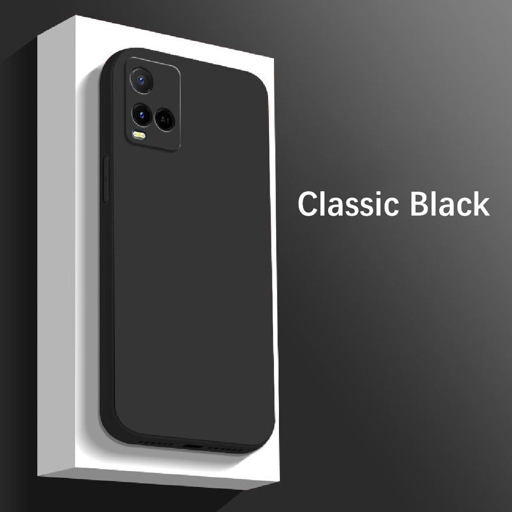 For VIVO Y21 2021 Cover Drop and wear resistant Silicone Full Case Classic Simple Solid Color Phone Case Cover