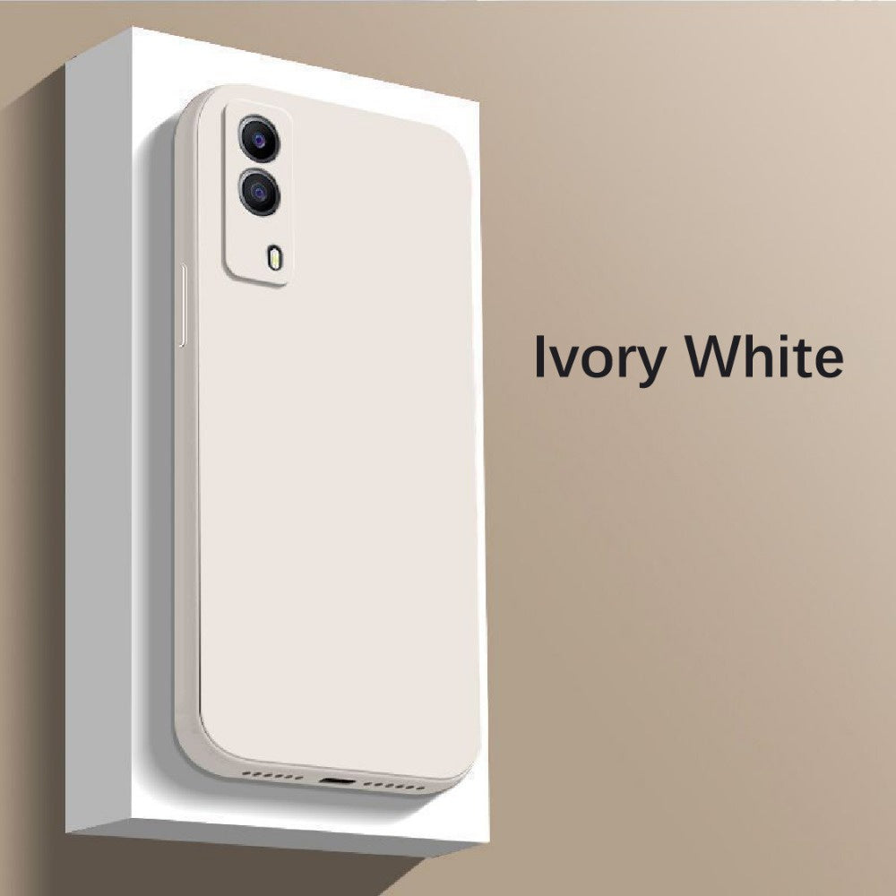For VIVO Y53S Cover Drop and wear resistant Silicone Full Case Classic Simple Solid Color Phone Case Cover